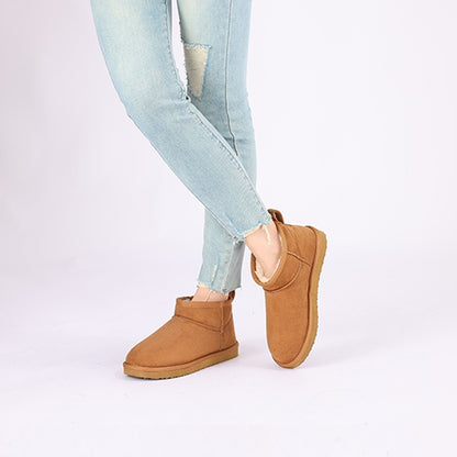 Comwarm Winter Fuzzy Snow Boots Women Fashion Brand Plush Short Ankle Boots Indoor Cotton Women Shoes Fur Home Women Mini Boots