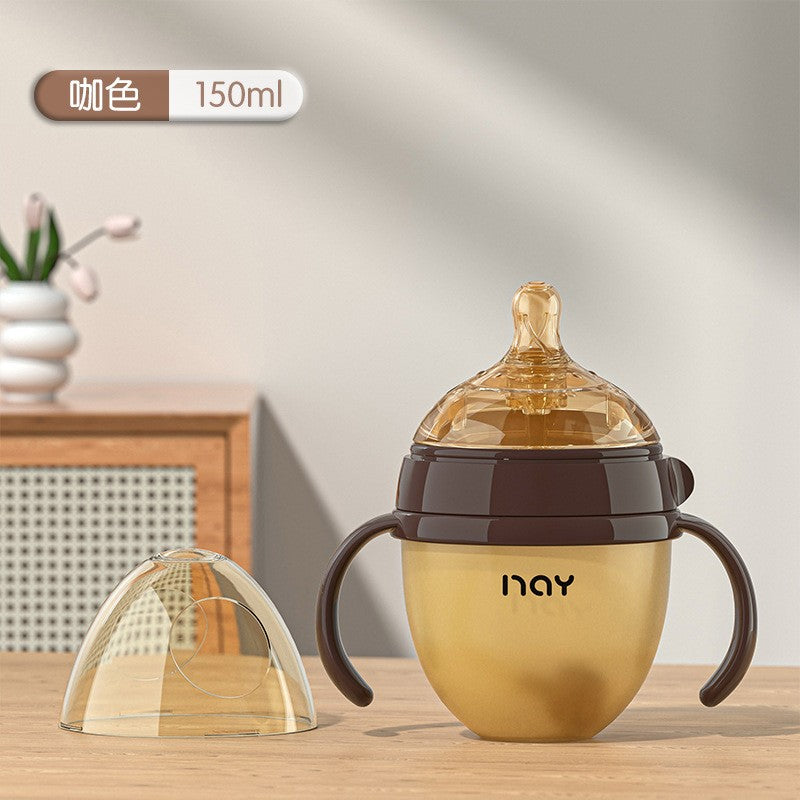 Full silicone milk bottle with wide caliber for newborn babies, anti bloating, anti choking, and anti drop soft 150ML 250ML