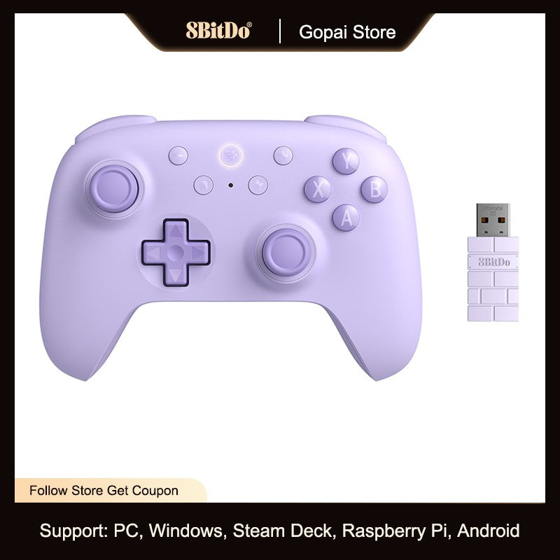 8BitDo Ultimate 2C Wireless Gaming Controller Hall Effect Joystick for PC, Windows 10, 11, Steam Deck, Raspberry Pi, Android