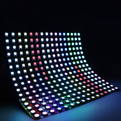 1~5Pcs WS2812B 8x8 16x16 RGB LED Digital Flexible Individually Addressable Panel Screen WS2812 8x32 Smart Pixel Module Matrix 5V
