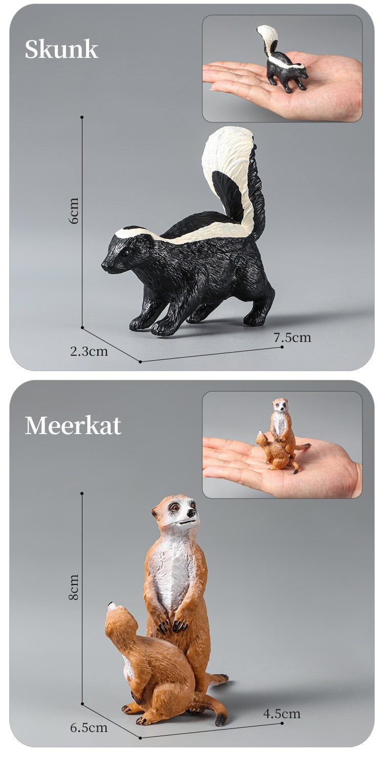 Conjunto de Brinquedos Montessori de Animais Selvagens - Leão Elefante Antílope Miniaturas de Animais Figuras de Ação Zoológico Presente Educacional para Crianças