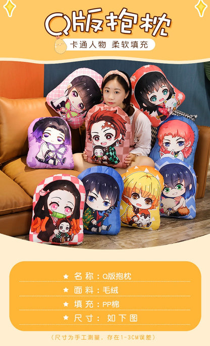 Kimetsu No Yaiba Plush Stuffed Pillows Demon Slayer Dakimakura Cute Anime Throw Pillow Kawaii Dolls Tanjirou Nezuko Back Cushion