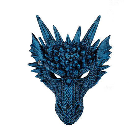 Halloween Horror Dragon Mask Mardi Gras Carnival Party PU Foam 3D Dragon Mask Masquerade Cosplay Props Clothing Accessories