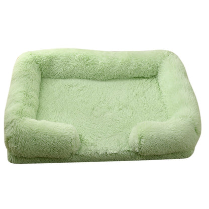 Ninho de Animais de Estimação Circular Longo de Pelúcia de Inverno, Cama para Cachorro, Cama para Gato, Almofada Macia para Animais de Estimação, Suprimentos para Animais de Estimação