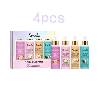 Roxelis 1 Conjunto de Perfume em Spray Corporal de Longa Duração com Fragrância de Frutas Frescas para o Dia a Dia, Encontros, Glamour, Flertes e Perfume Elegante