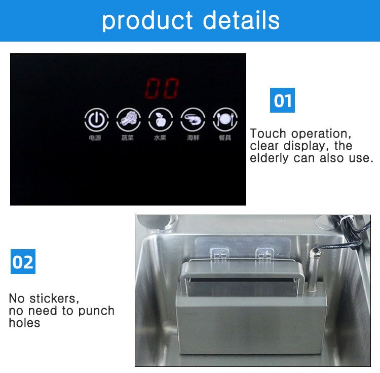 Household Portable Sink Dishwasher Small Free-standing Installation-free Kitchen 110V/220V Automatic Ultrasonic Wash Dishwasher
