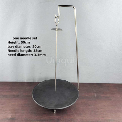 Kebab Barbecue Rack BBQ Cookware Roaster Rack Grill Vertical Stand Spanish outdoor BBQ Skewer Rack for Picnic Party Meat Sausage