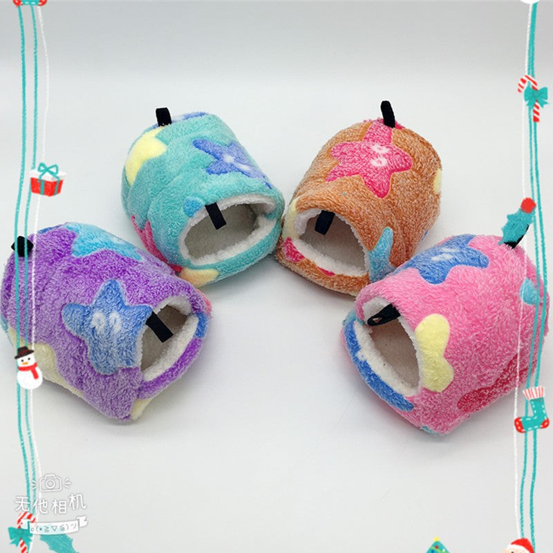 Ninho de Hamster Bolsa de Mel Esquilo Ramo de Flor Brilhante Porquinho-da-índia Porco-da-holanda Gato Longo Suprimentos de Aquecimento de Inverno para Animais de Estimação Gaiolas de Algodão