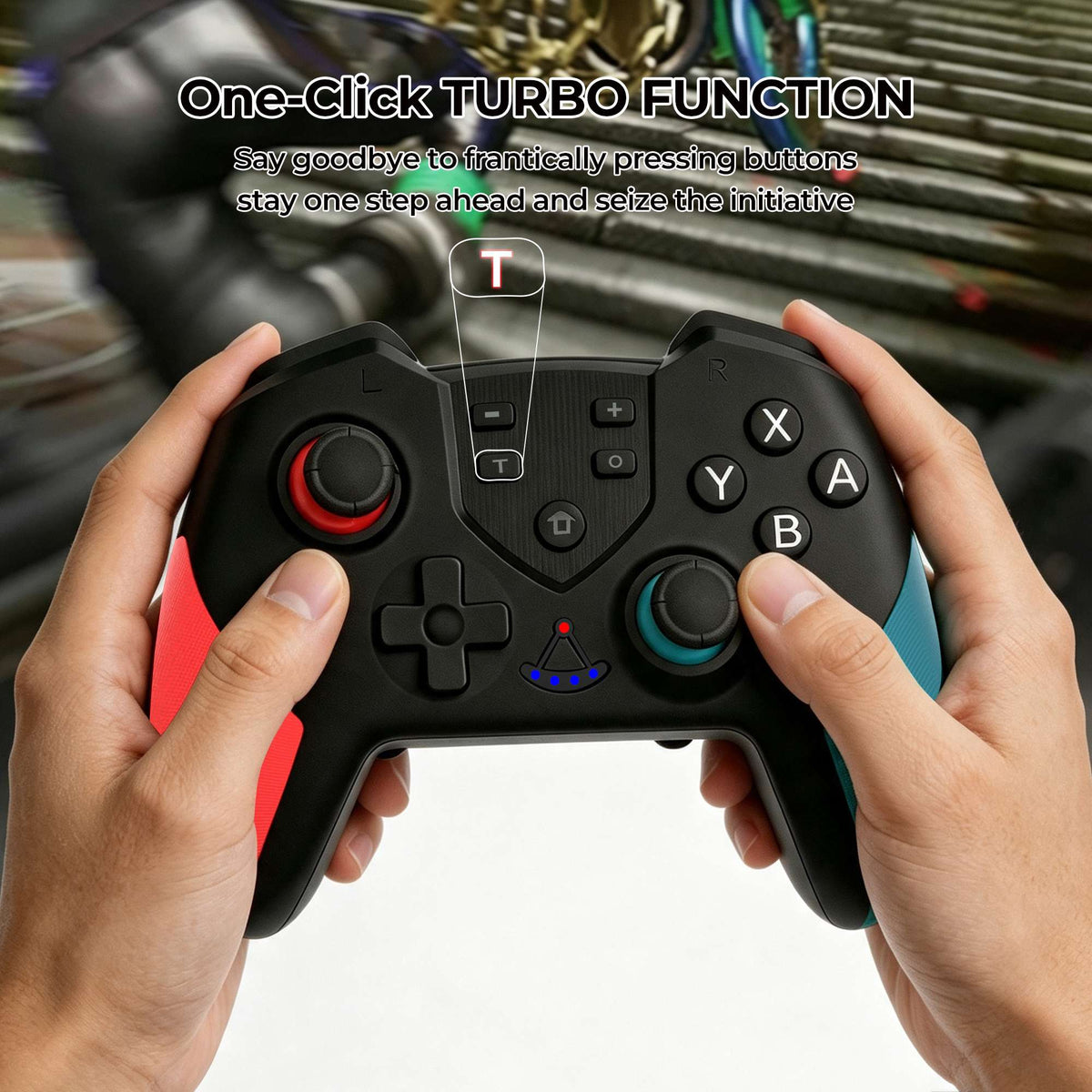 Wireless Buletooth Game Controller For Nintendo Switch/OLED/Lite, Switch Pro Gamepad with Turbo 6-Axis Gyro Dual Vibration