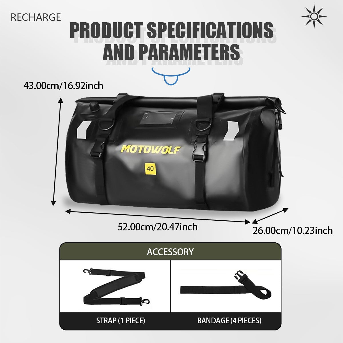 Motorcycle Waterproof Tail Bag Travel Outdoor Dry Luggage Roll Pack Bag 20 /40/66 Motorbike Luggage Backpack Motorcycle Seat Bag