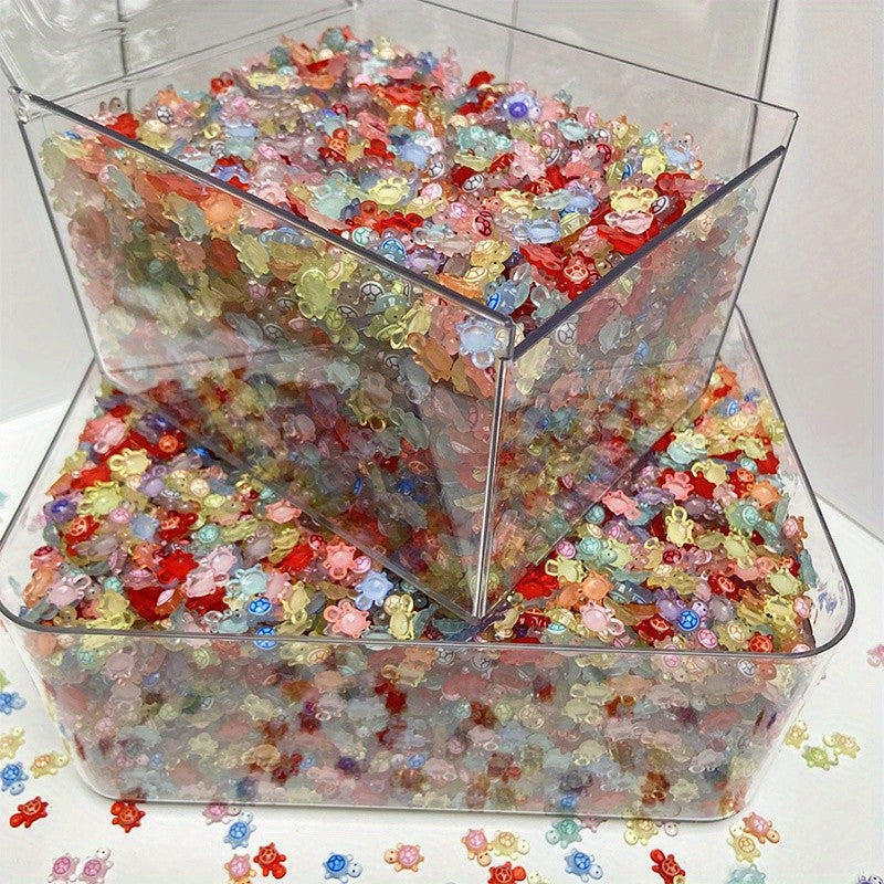 300Pcs Glow-In-The-Dark Ultra Mini Colorful Turtle Figurine - Glowing Tiny Turtle Toy, Cute Desk Decor