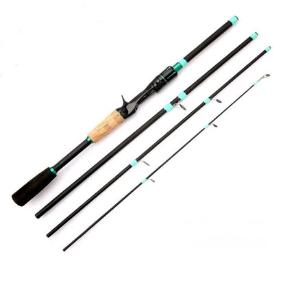 4 Sections Spinning Fishing Rod M Power Spinning Casting Fishing Rod 1.65m/1.8m/2.1m Portable Carbon Fiber Fishing Pole Winter