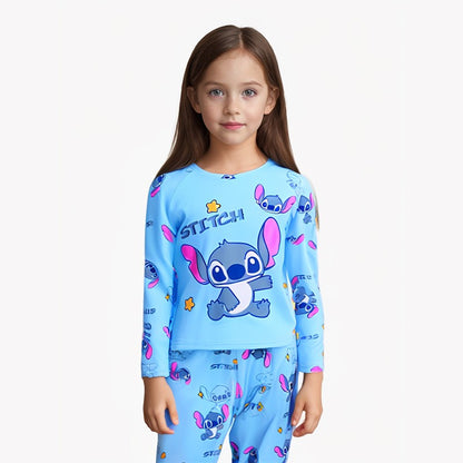 Kids Stitch Pajamas for Boys Girls Home Wear Kids Casual Sleepwear Long Sleeve Pajamas Bottoms Suit Christmas Gifts