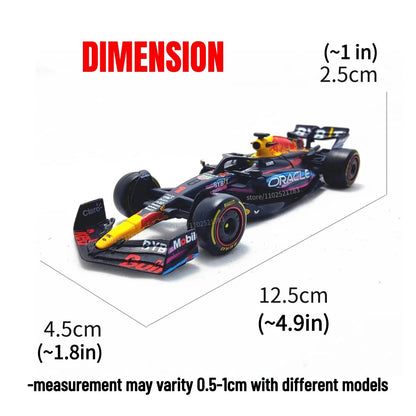Bburago 1:43 Modelo de Carro de Corrida F1 Réplica em Miniatura Red Bull Mercedes Ferrari Veículo Presente de Natal Brinquedo Infantil para Amigo Menino