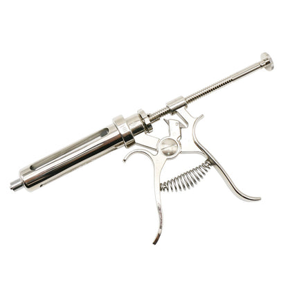 Veterinary Animal Continuous Injection Syringe Revolver 10/20/50ml Stainless Steel Automatic Vaccination Gun for Cow Pig Sheep