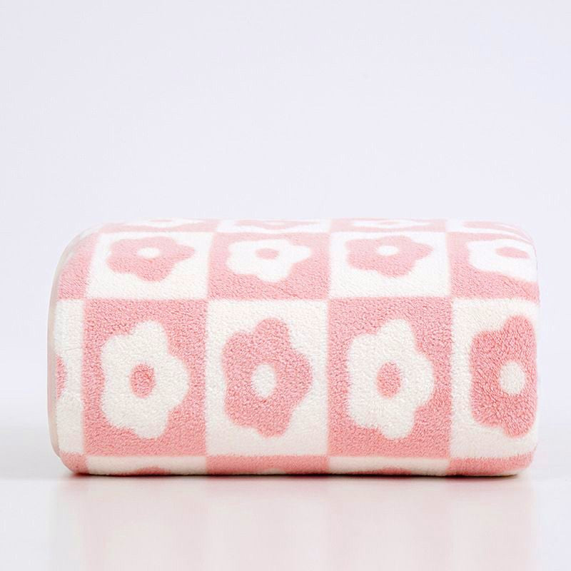 35x75cm Flower Pattern Coral Velvet Absorbent Quick Drying Face Towel Soft Adults Face Hand Towel Bathroom Microfiber Bath Towel