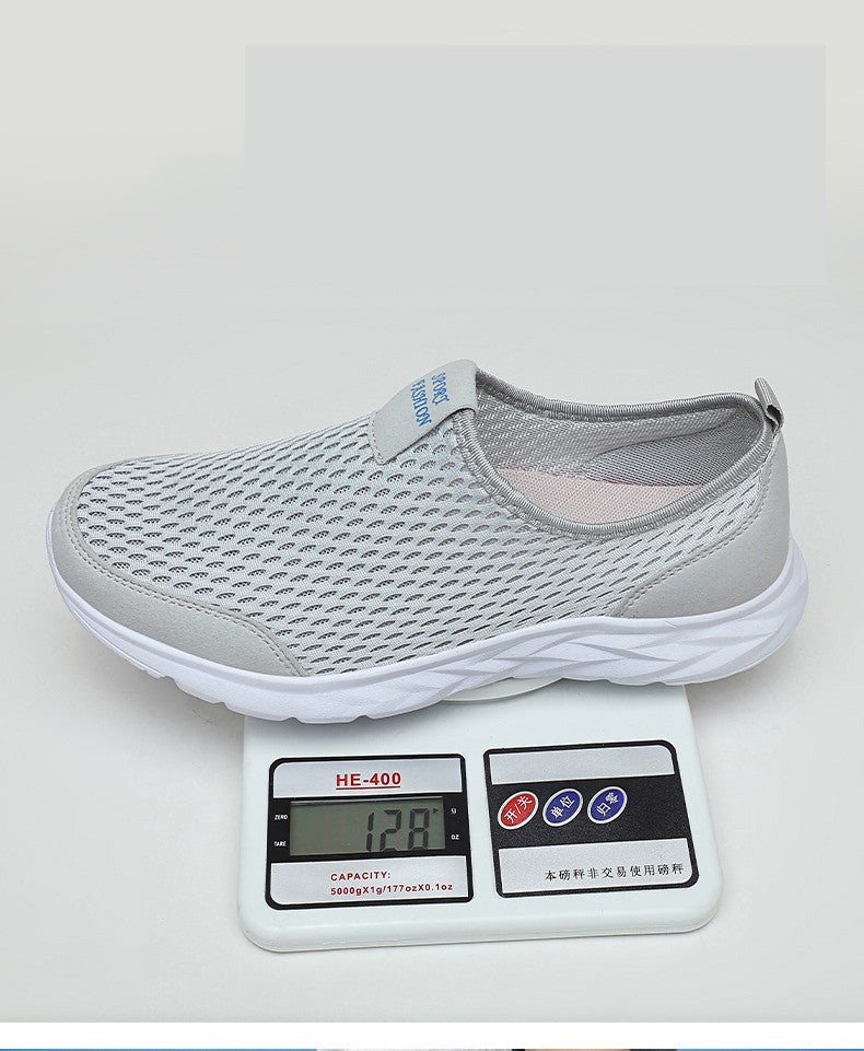 Tênis Masculino YRZL Respirável em Mesh, Casual, Antiderrapante para Uso Externo, Tamanho Grande, Loafer Leve para Caminhada, Calçado Masculino de Tênis