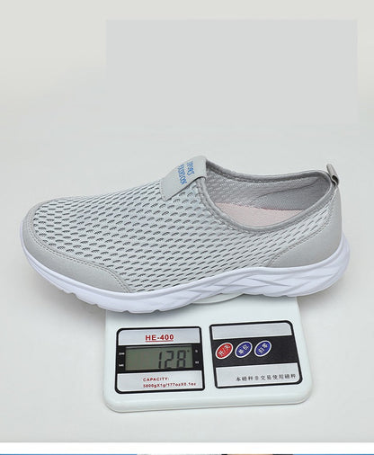Tênis Masculino YRZL Respirável em Mesh, Casual, Antiderrapante para Uso Externo, Tamanho Grande, Loafer Leve para Caminhada, Calçado Masculino de Tênis
