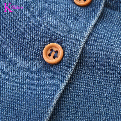 Girls Dress For Kids 4-8 Y New Children's Princess Dress Denim Children's Fashion Clothing