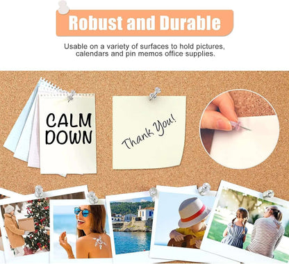 100/500 Pcs Push Pins Transparent Thumb Tacks Home Office School Craft Projects Cork Board Photo Wall Bulletin