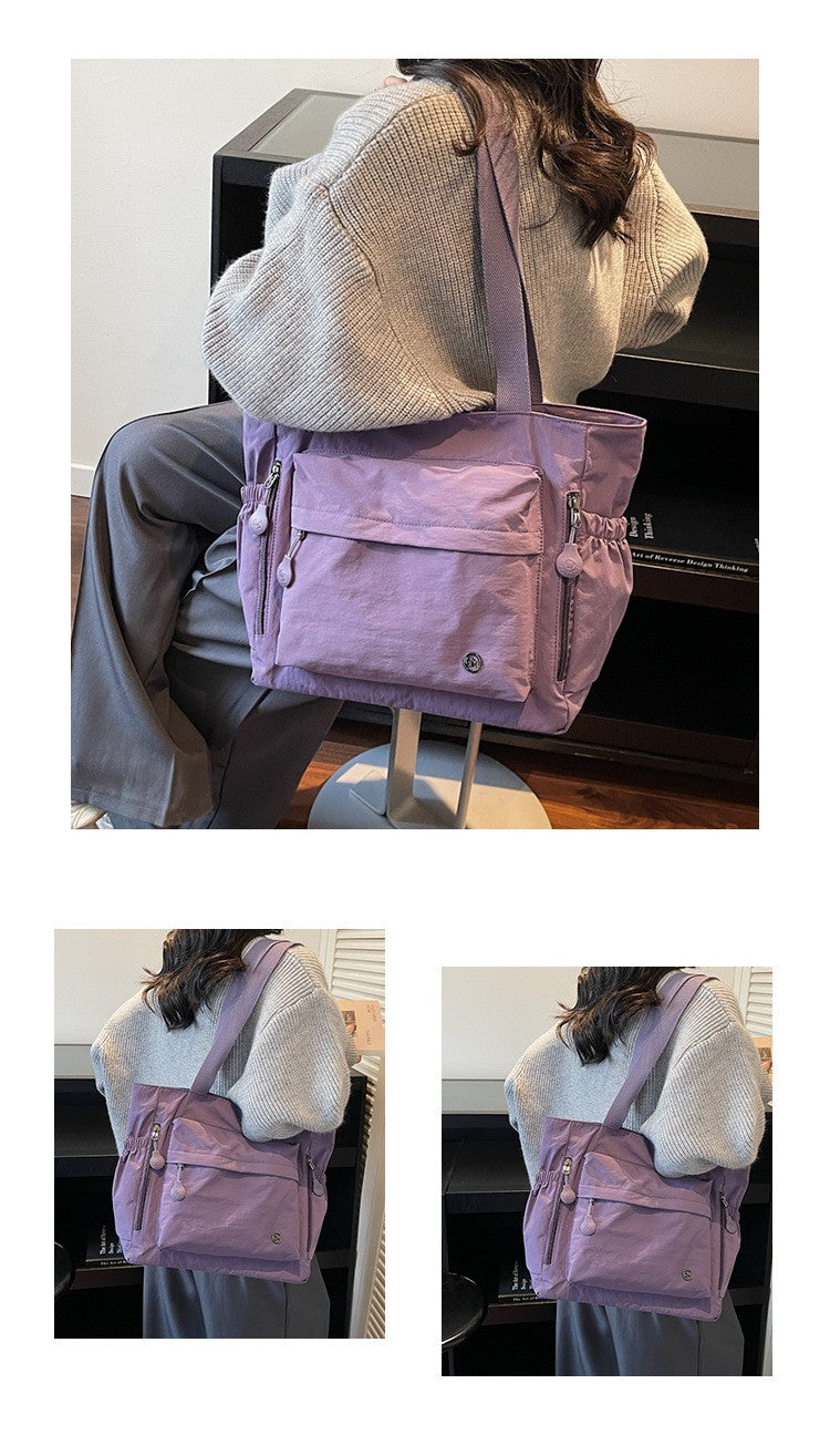 Stylish Nylon Canvas Shoulder Bag for Women Spacious Top Handle Bag Tote Casual  Comfortable and Versatile Texture Commuter Bag