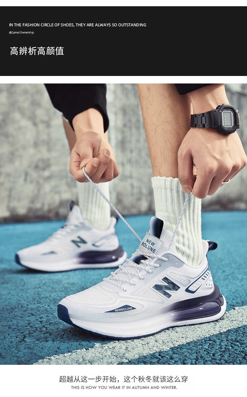 Sports Shoes for Men Mesh Breathable Comfortable Outdoor Sports Trendy Lace-up Sneakers 2025 New Casual Running Shoes for Man