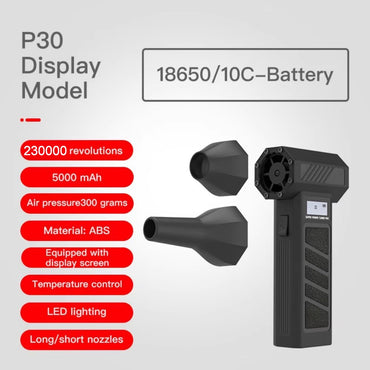 Portable 280000PRM High-speed Turbo Fan Violent with Workinglights 10000mAh Rechargeable Electric Air Duste Home Violent Blower