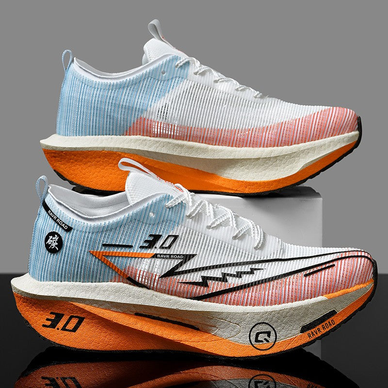 Tênis Masculino de Malha para Conforto 2025, Tênis de Corrida Masculino com Placa de Carbono 3.0, Amortecimento, Esportes, Treino, Corrida, Calçado Especializado para Corrida