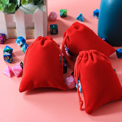 10PCS Gift Jewelry Bags 5x7cm,7x9cm Small Drawstring Velvet Bags For Wedding Party