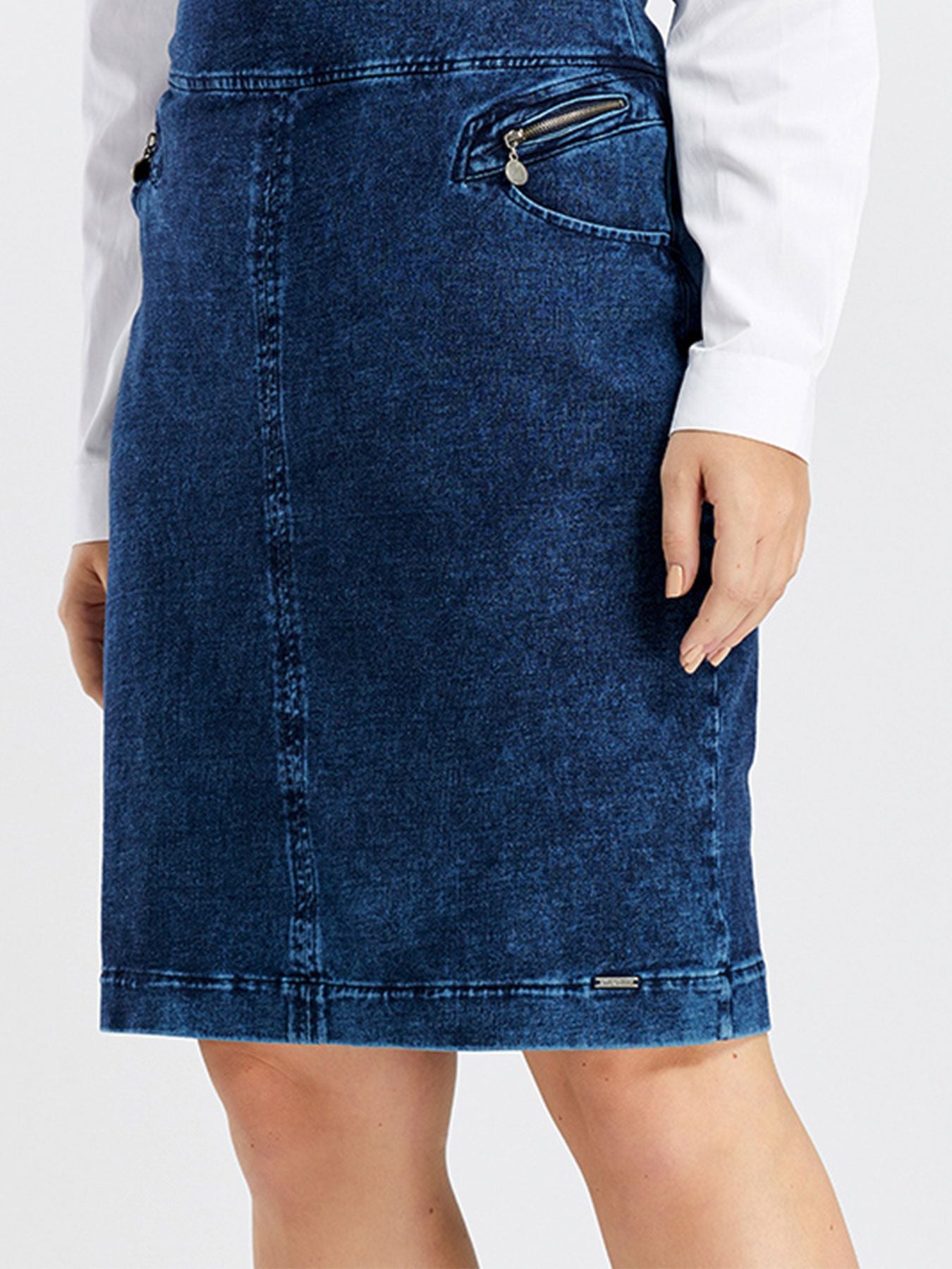 Women Plus Size Knitted Spring And Autumn Denim Fashion Skirt