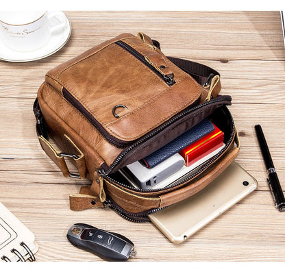 Brand 100% Genuine Leather Men's Shoulder Bags Messenger Bag for Men Crossbody Bags new Small Man Designer Handbag Bolso Male