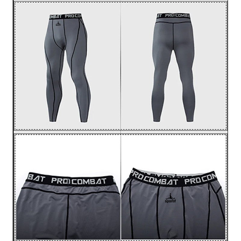 SPORTIF Men Bodybuilding longs Pants Fitness Compression Leggings Train Workout Outfit Male Muscle Alive Elastic Skinny Tights