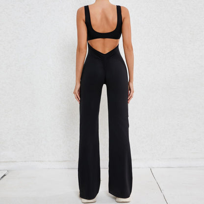 Sexy Back V Yoga Jumpsuit Women Women Sports Jumpsuit Fitness Rompers Training Yoga Suit Sportswear Stretch Workout Bodysuits