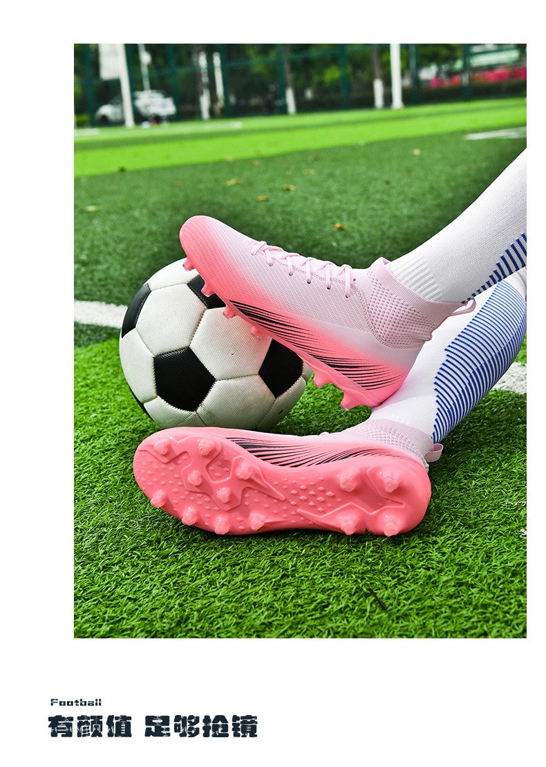 Men Fast Soccer Shoes Professional TF/FG Indoor Futsal Football Field Boot Unisex Society Cleats Long Spikes Sneaker Comfortable