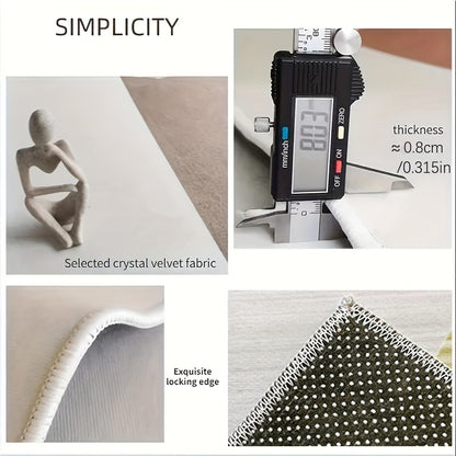 VIKAMA Christmas Red and White Checkered Rug Bedroom and Living Room Doormat Non-Slip, Stain-Resistant Floor Mat Home Decor