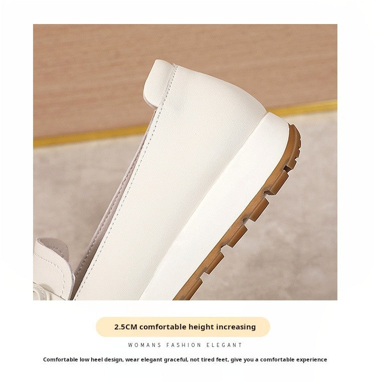 Genuine Leather Women Flats Fashion Casual Women Shoe Moccasins Shoes Woman Slip on Flat Shoes Black Ladies Shoes Plus Size