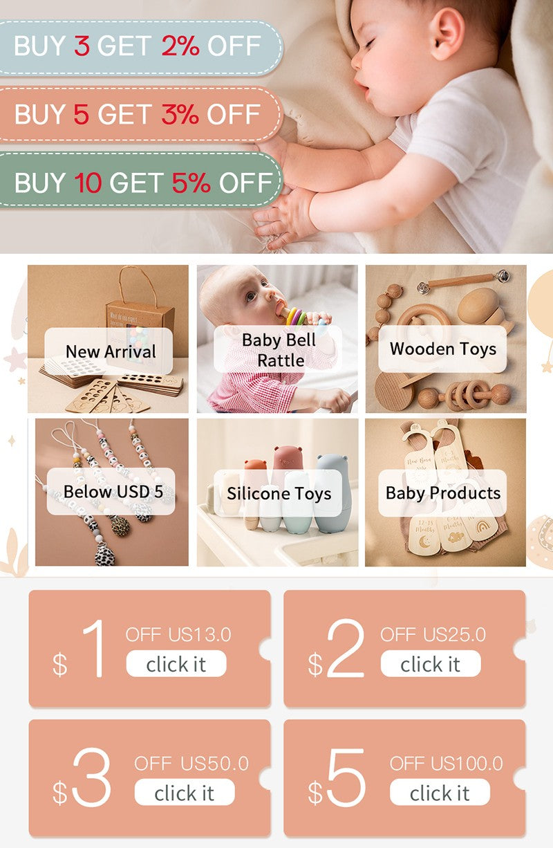7Pcs  Assembly Rattles Bracket Set Infant Crib Mobile Bed Bell Bracket Protection Newborn Baby Toys Wooden Bed Bell Accessories