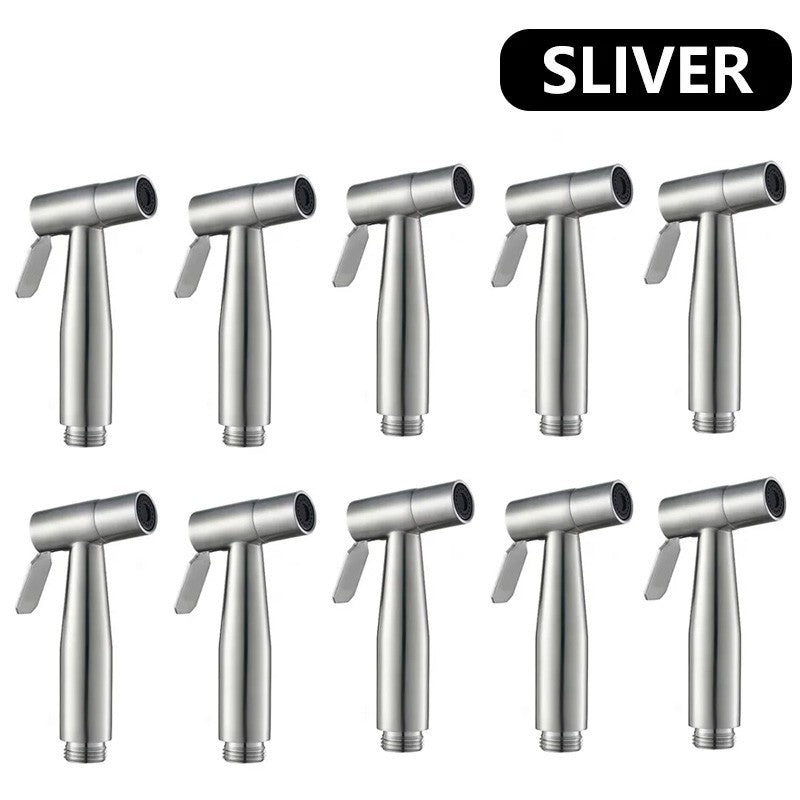 Pulverizador de Torneira de Banheiro Portátil, Pulverizador de Aço Inoxidável, Pistola de Pulverização de Bidê Manual, Chuveiro Higiênico de Limpeza Automática, Torneira Manual de Banheiro