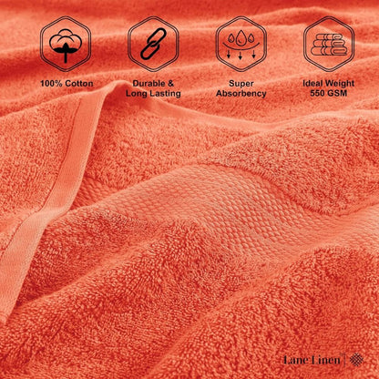 100% Cotton Quick Dry Large Bath Towel Set, Pet Friendly, Suitable for All Skin Types, 18 Pcs - 6 Hand Towels for Bat