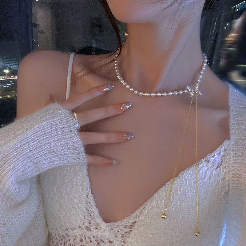 Colares com Pingente em Forma de Coração e Asas de Anjo Cor Prata Zircônia Cúbica 5A Estilo Minimalista Corrente na Clavícula Joias Femininas e para Meninas