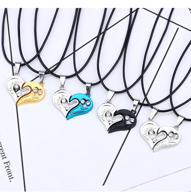 Eu Te Amo Melhores Amigos Colar de Casal Jóias Quebra-Cabeça BFF Chave Fechadura Tai Chi Coração Pingentes Colares para Mulheres Homens Presente Collier