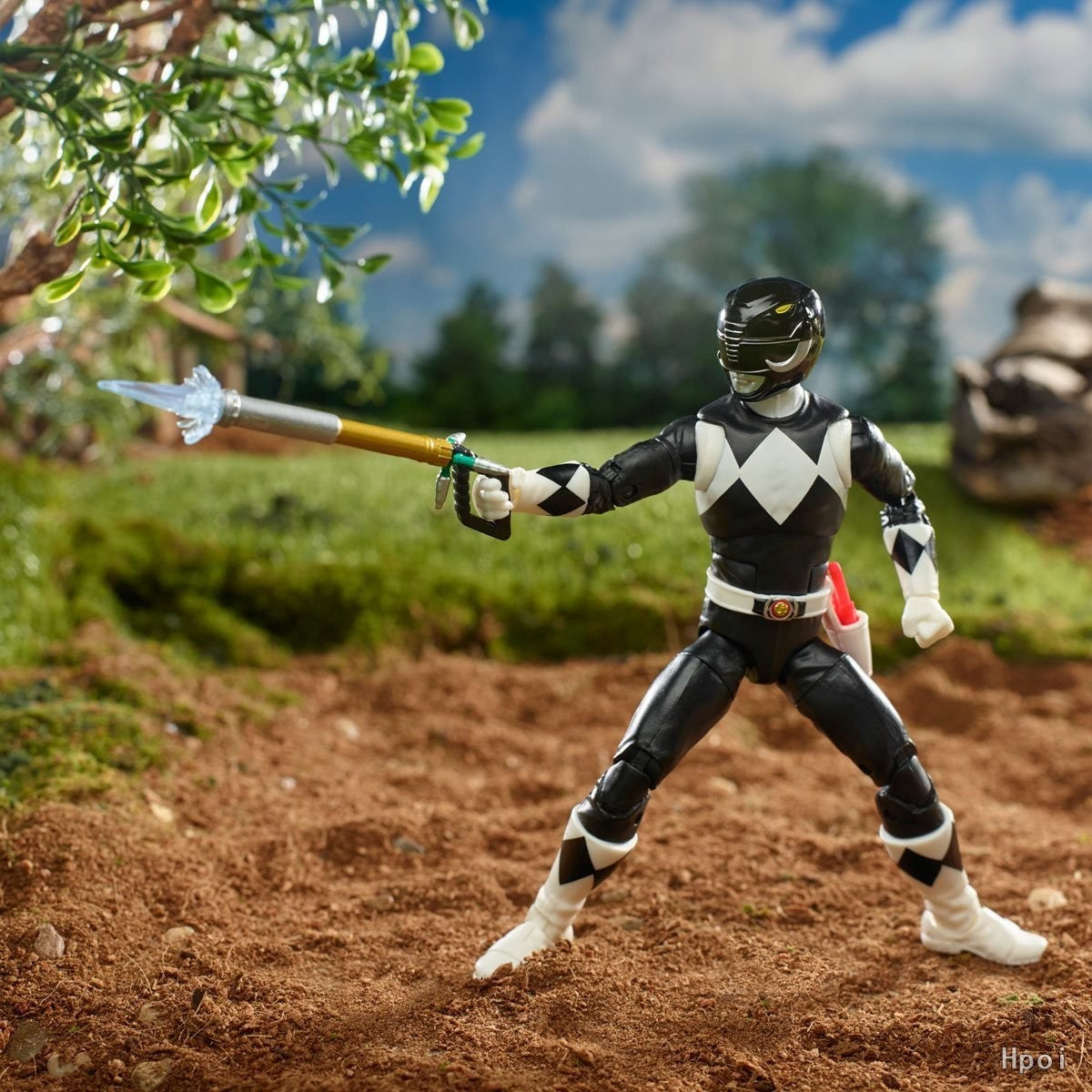 ?Promoções Quentes?Hasbro Original Power Rangers Lightning Collection Mighty Morphin Power Rangers Boneco Ranger Preto Figura de Anime Presente