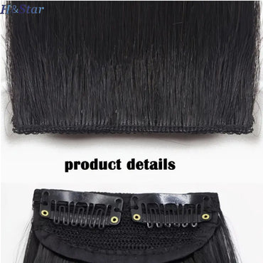 H&STAR 30cm Synthetic Short Straight Pad Invisible Hair Extension Lining of Hair Top Side Cover Hairpiece for Women