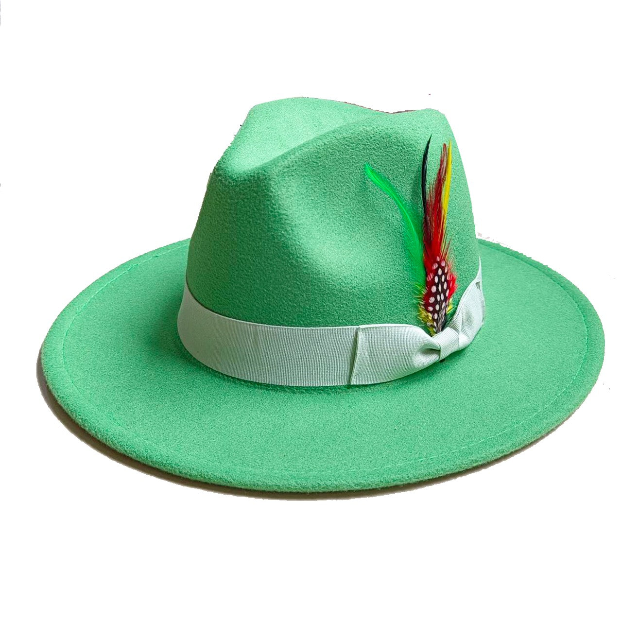 Leather Pink Fedora Wide brimmed Jazz Hat Autumn/Winter Classic Elegant Panama Hat Gentleman Hat Wholesale Sombrero