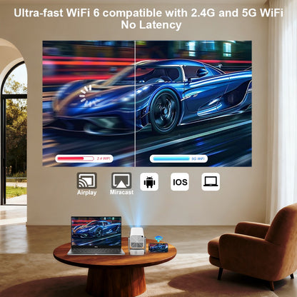 Projetor ThundeaL Novo 4K Full HD TD80 Pro Android WiFi 3D Home Theater TD80Pro Vídeo 3D Projetor Portátil Mini PK TD80W