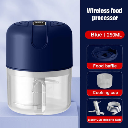 Electric garlic grinder USB garlic puree machine 250ML meat grinder kitchen vegetable grinder food chopper blender