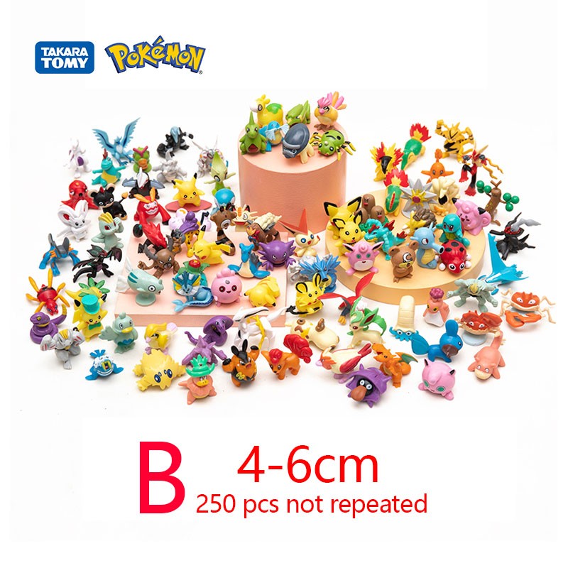 Mini Figuras Pokémon 144 de 2-3cm/250 de 4-6cm Modelo Anime Diferentes Estilos Bonecas Fofas Brinquedos Pikachu Pokémon Go Presentes de Aniversário para Crianças
