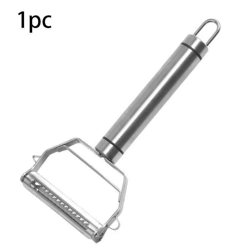 3-in-1 Stainless Steel Peeler - Multi-Function Vegetable Peeler, Julienne Slicer, Grater for Kitchen, Easy Grip Ergonomic Design