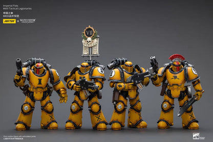?JOYTOY?Warhammer 40K Imperial Fists Mkll Legionários Táticos 4 Peças 1/18 Action Figure Brinquedo Colecionável