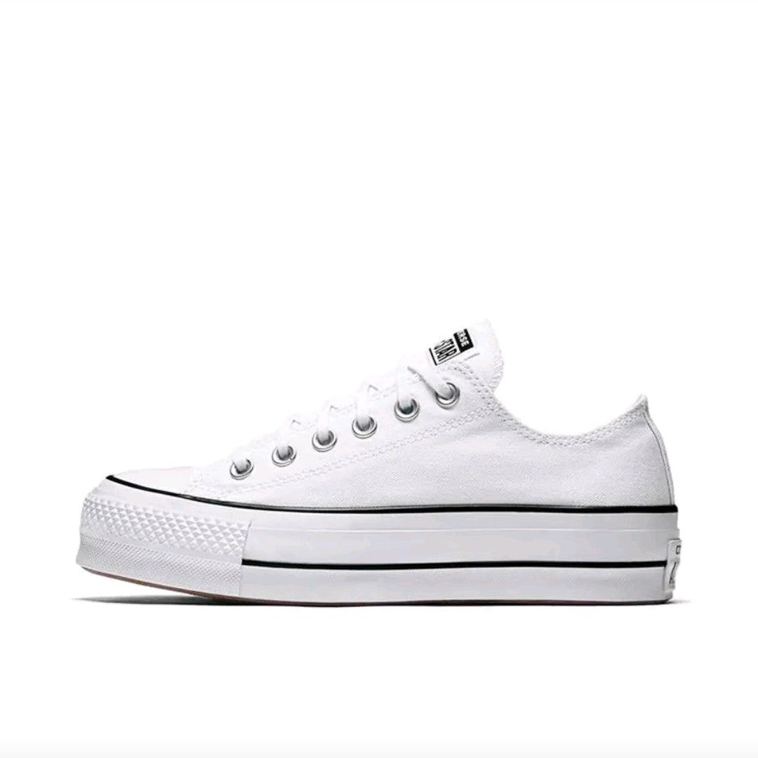Converse Chuck Taylor All Star Men's and Women's Skateboarding Shoes, Minimalist, Chunky Sole Sneakers, White
